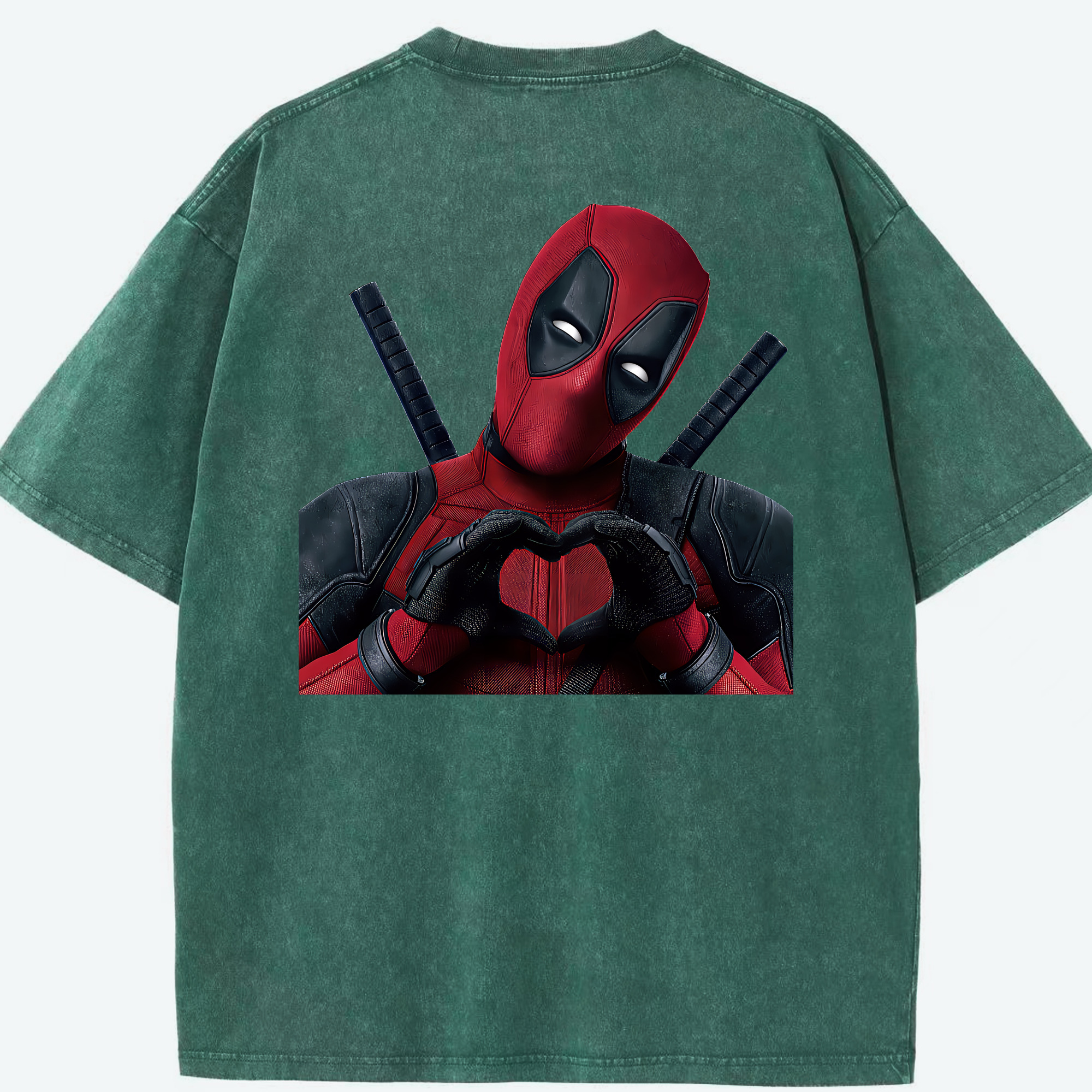 （画像用） Deadpool デッドプール 綿100% ヴィンテージ風 半袖Tシャツ（背面プリント）